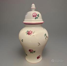 Vaso con coperchio  Richard Ginori dec.roselline