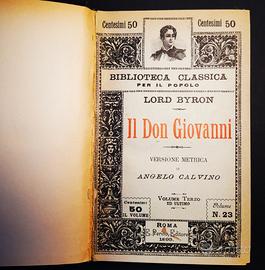 LORD BYRON - Il Don Giovanni - Ed. 1891-2-3