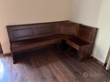 Giropanca rustico in legno massello 195 cm x 115