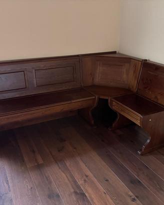Giropanca rustico in legno massello 195 cm x 115