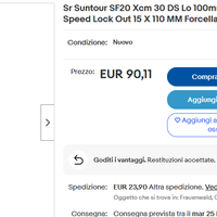 forcellamtb 29 Sr Suntour SF20 Xcm 30 DS Lo 100mm 