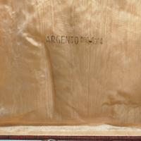 Set toeletta argento 800 con parti in legno