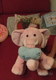 pupazzo elefantino rosa 