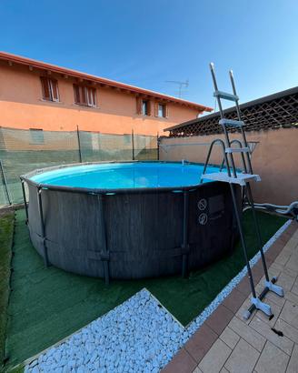 Piscina Intex Prisma Frame 457x122cm, pompa sabbia