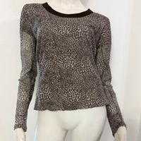 MARELLA Maglia marrone beige leopardata