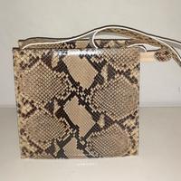 Borsa Enrico Pucci in vero pitone beige