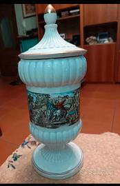 Vaso vintage porcellana con coperchio