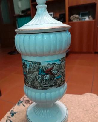 Vaso vintage porcellana con coperchio