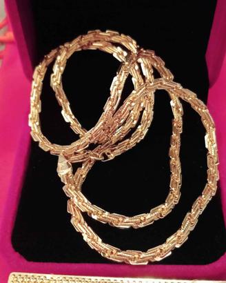 Collana Unisex cm60 rame Placcato Oro18kt (750)