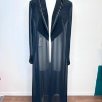 Giacca lunga in cady e voille