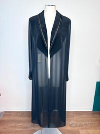 Giacca lunga in cady e voille