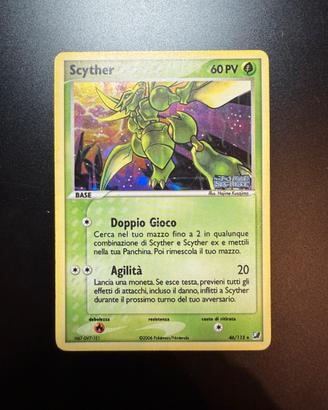 Scyther 46/115 Reverse Holo Stamped