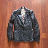 giacca pelle nera Dondup donna TG 42