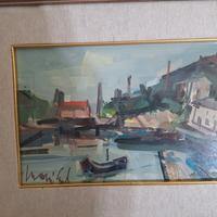 MARCONI CARLO  20x30 olio tavola 5 quadri