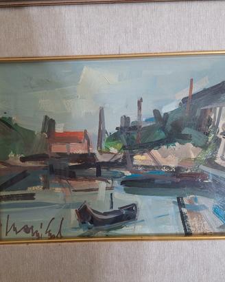 MARCONI CARLO  20x30 olio tavola 5 quadri