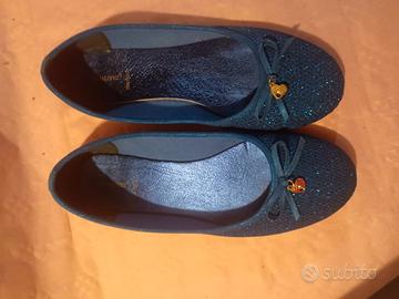 Ballerine blu glitter con fiocco n. 41