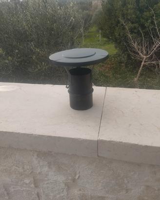 Terminale  nero 80 canna fumaria 