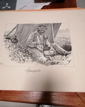 2 litografie di Gino Toni vintage