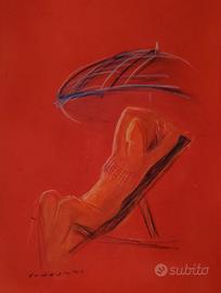 Eliano Fantuzzi: Donna sulla sdraio