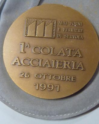Medaglia prima colata Acciaieria Trieste