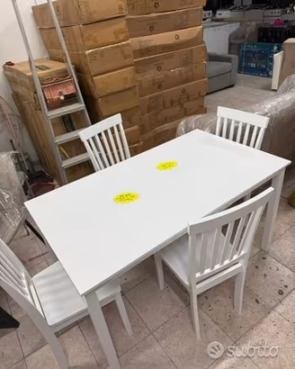 Tavolo dori rettangolare fisso bianco