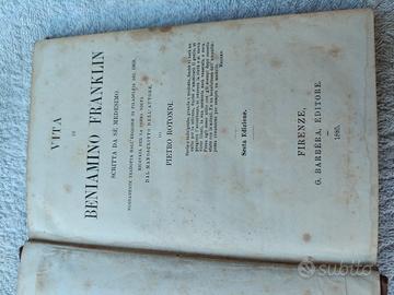 Vita di Beniamino Franklin 1885 G. Barbèra