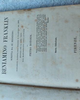 Vita di Beniamino Franklin 1885 G. Barbèra
