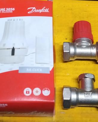4 KIT DANFOSS valvola, detentore e termostatica 