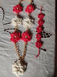 completo collana e bracciale fatte a mano 