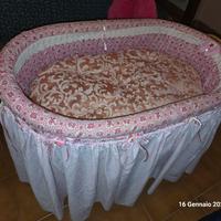 Culla in vimini per neonato – artigianale, imbotti