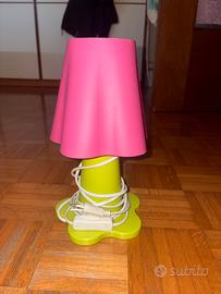 Lampada da comodino rosa/verde