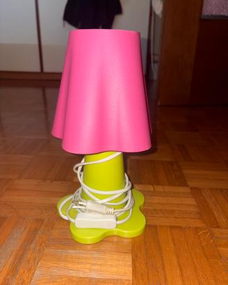 Lampada da comodino rosa/verde