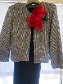 Giacca corta bolero donna blu argento S/M