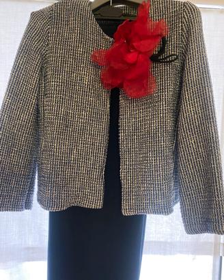 Giacca corta bolero donna blu argento S/M