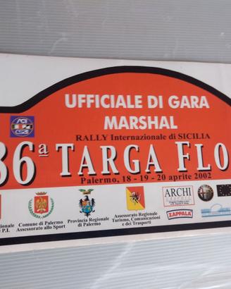 placca rally adesiva cm. 21x42 86 targa florio