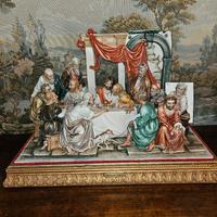 IMPONENTE SCULTURA PORCELLANA CAPODIMONTE FIRMATA 