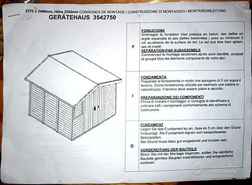 Casetta da giardino per attrezzi in plastica