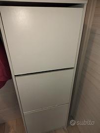 scarpiera bianca 135x28x28