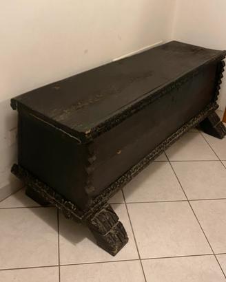 Cassapanca in legno massello antico - 1800/900