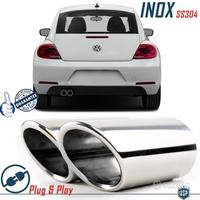 Coppia TERMINALI Scarico per VW Maggiolino Cromati