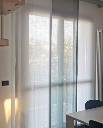 Binario tende 3  con copertura in acciaio satinato