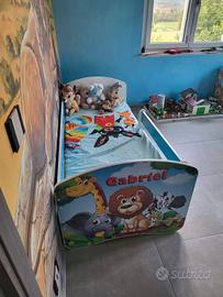 armadio 2 ante bianco erbesi + letto 1 piazza 