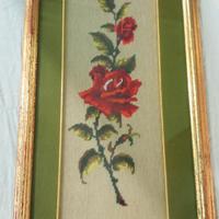 QUADRO ANNI 70’ RICAMATO A MEZZO PUNTO