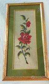 QUADRO ANNI 70’ RICAMATO A MEZZO PUNTO