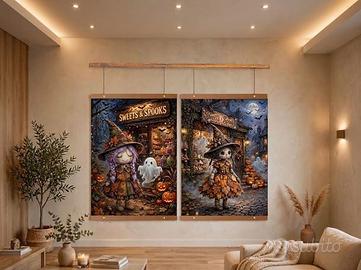 2 Poster Creepy Dolls Halloween Decorazioni Casa