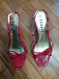 Sandali rossi Square shoes