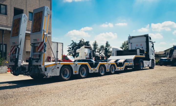 NUOVO Semirimorchio Carrellone 4 Assi Ribassato