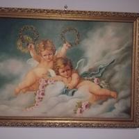 Quadro con Puttini dipinto a mano