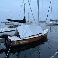 Barca a vela in legno anni '70