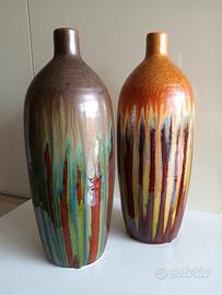 Coppia Vasi in Stoneware Vintage 70 - Belgio